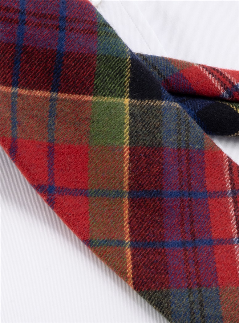 Plaid Tie in Red