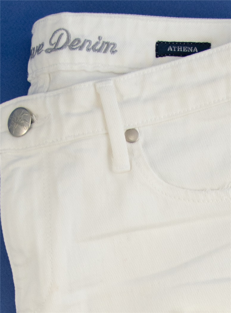 Ladies Crop Jeans in White