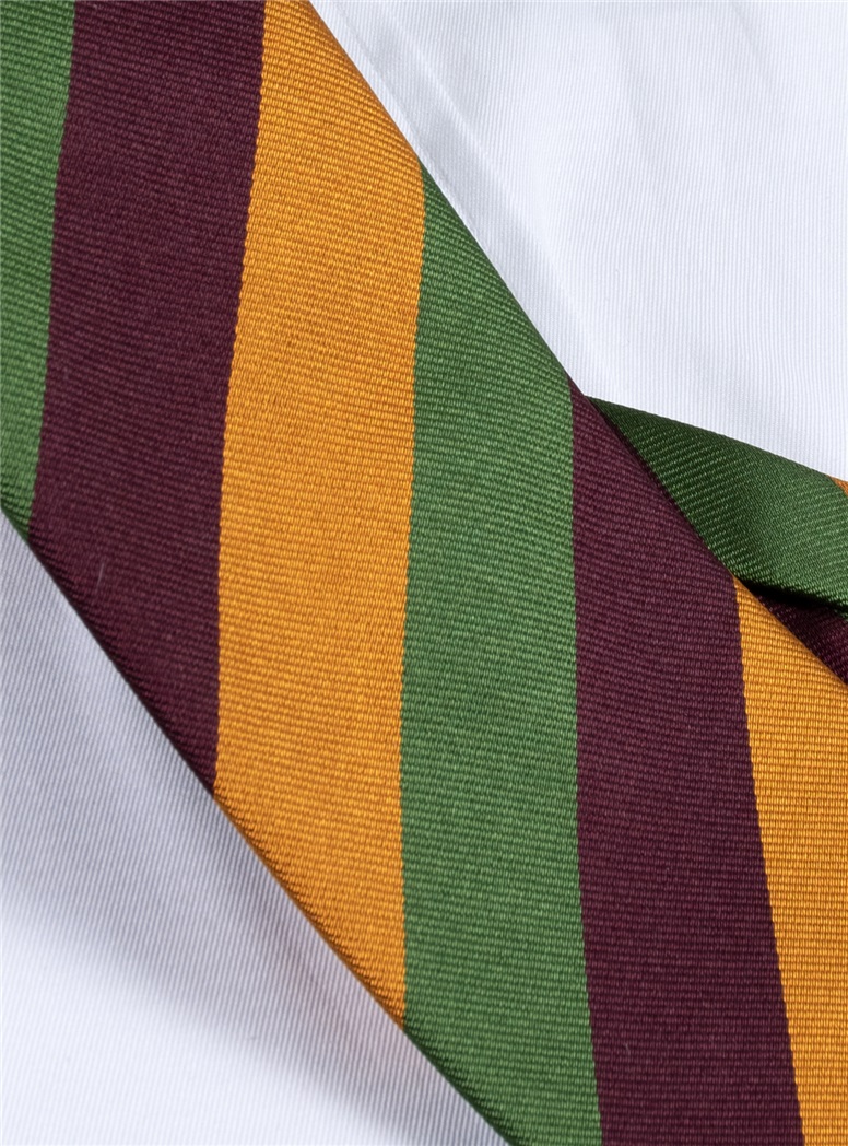 Silk Multi-Stripe Tie in Copper