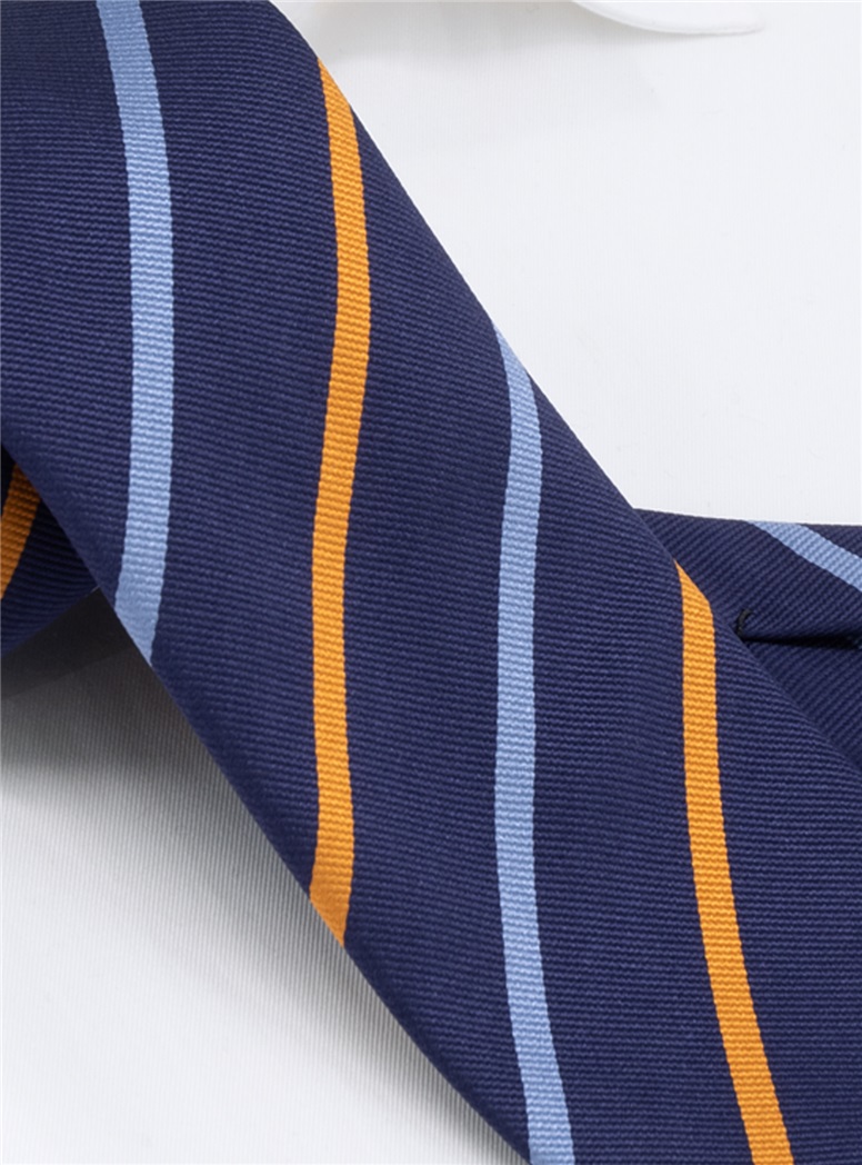 Silk Bar Striped in Navy