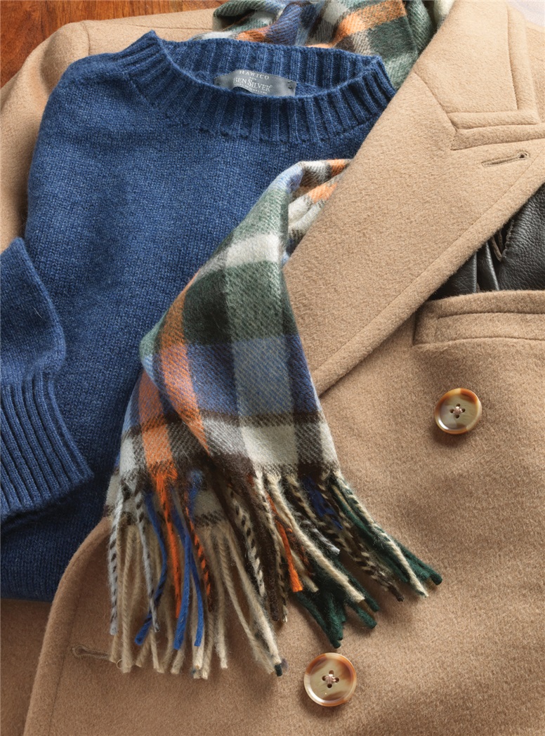 Cashmere Crewneck Sweater in Indigo