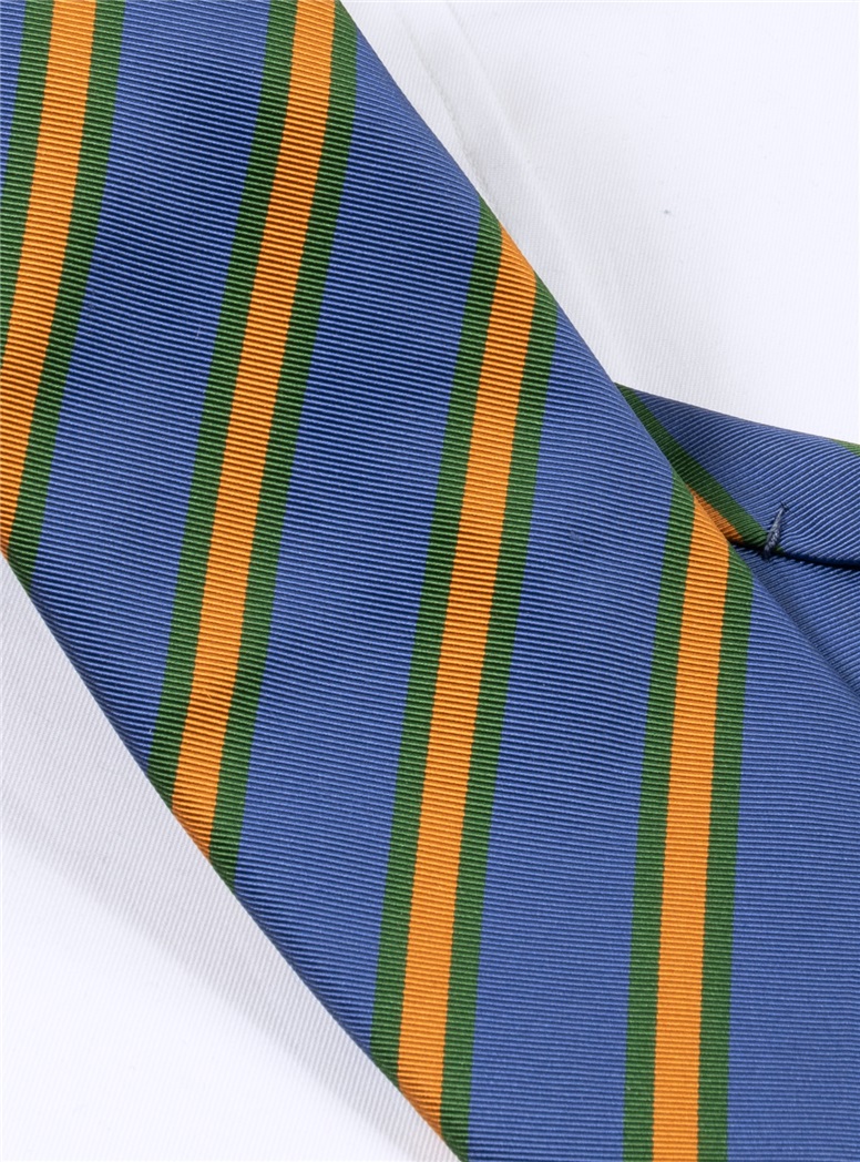 Mogador Striped Tie in Marine