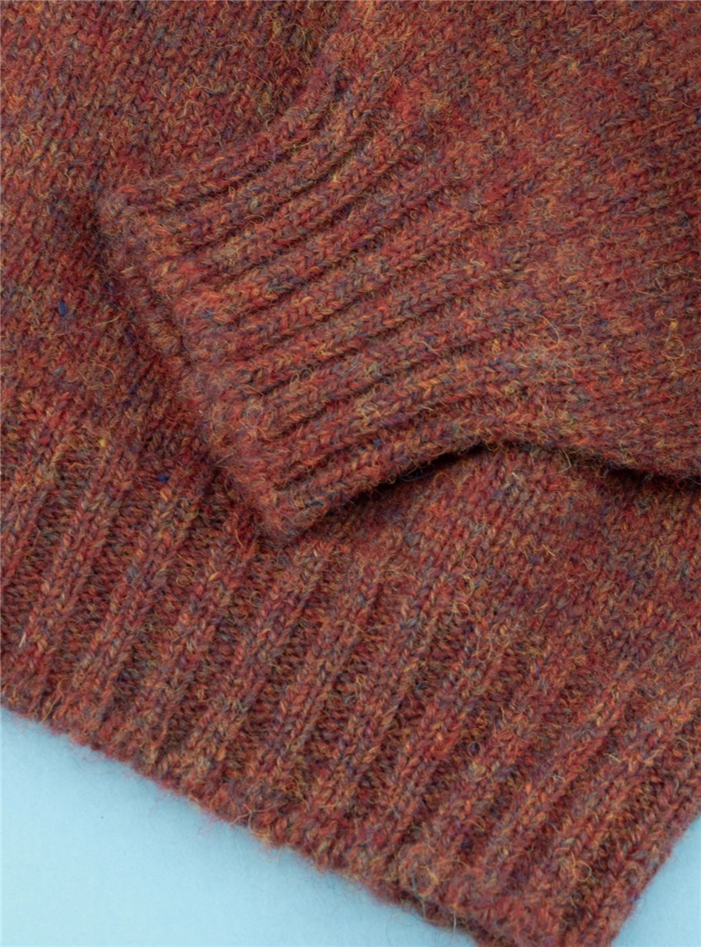 Shetland Crewneck Sweater in Paprika