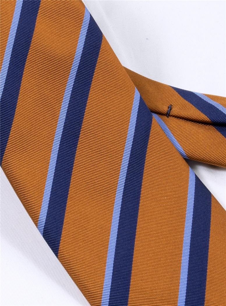 Mogador Double Striped Tie in Amber