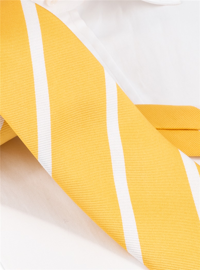 Silk Bar Striped Tie in Sun