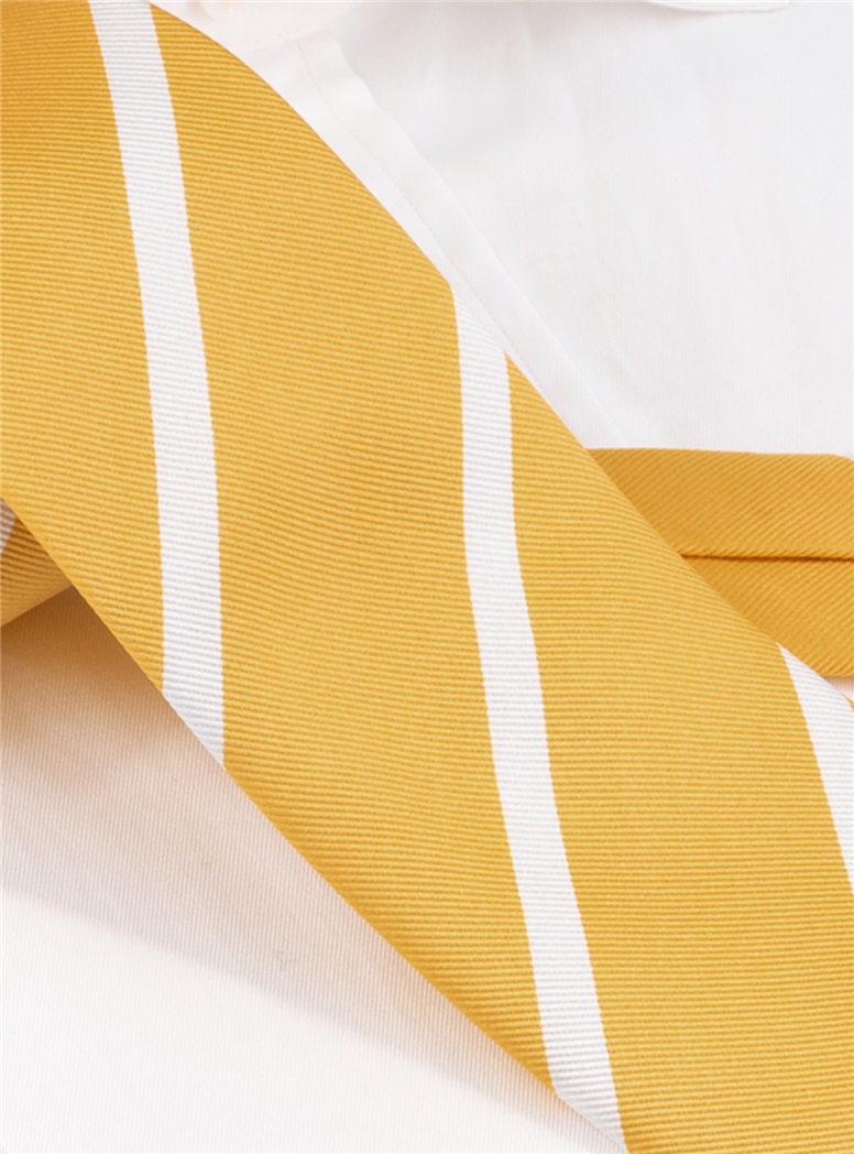 Silk Bar Striped Tie in Sun