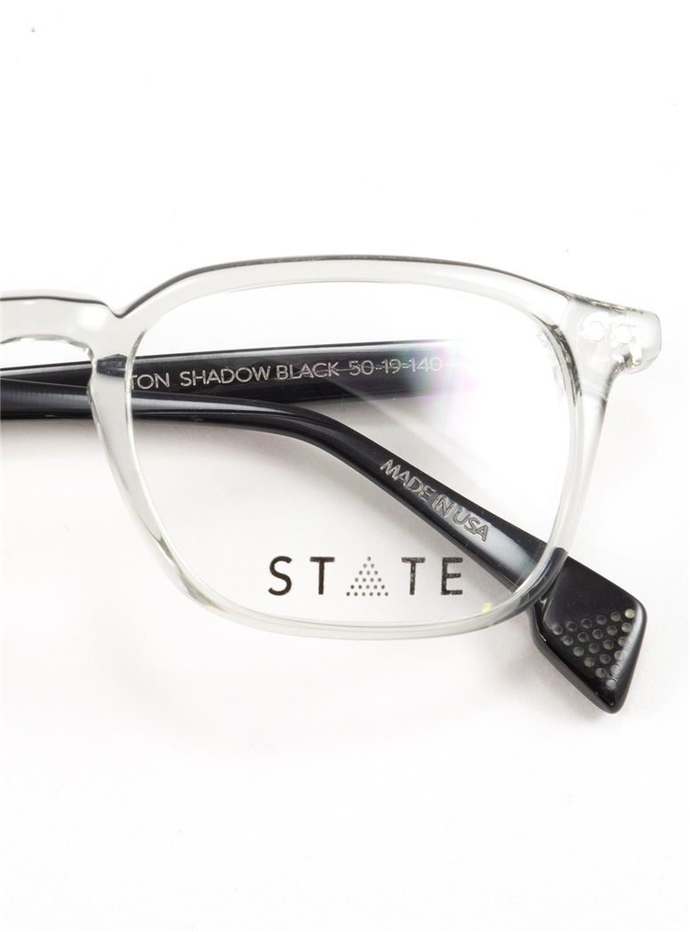 Slim Rectangular Frames in Shadow with Black Temples