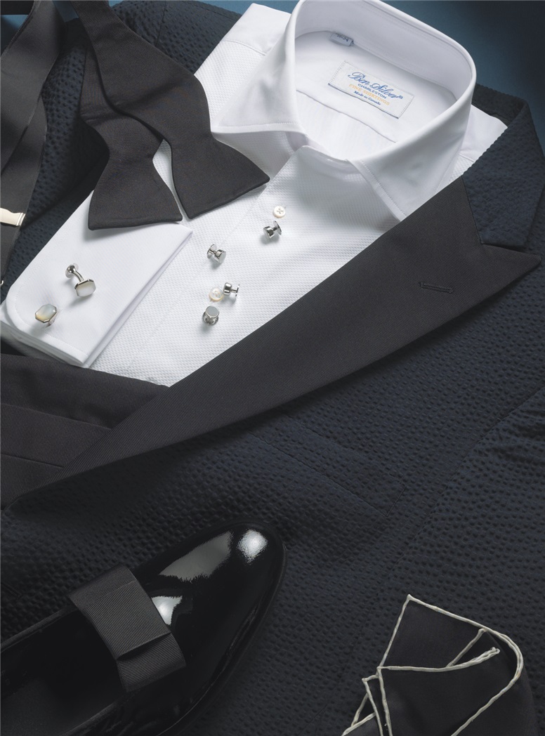 Black Seersucker Tuxedo