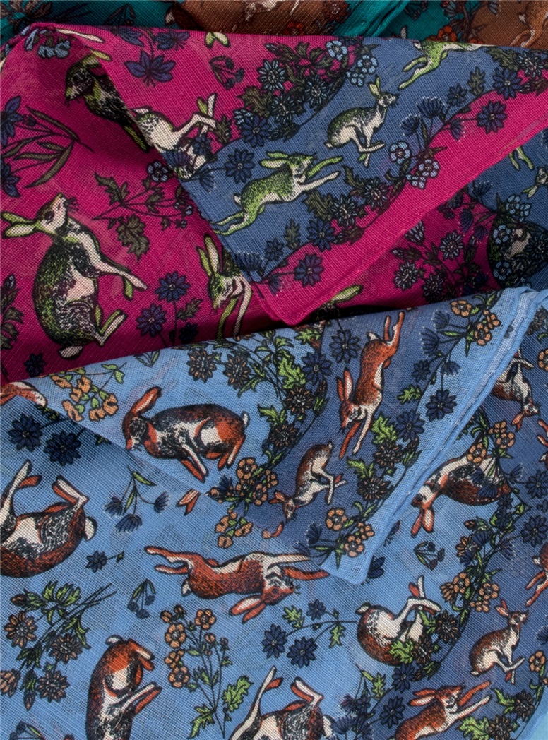 Cotton and Cashmere Rabbit Printed Pocket Squares