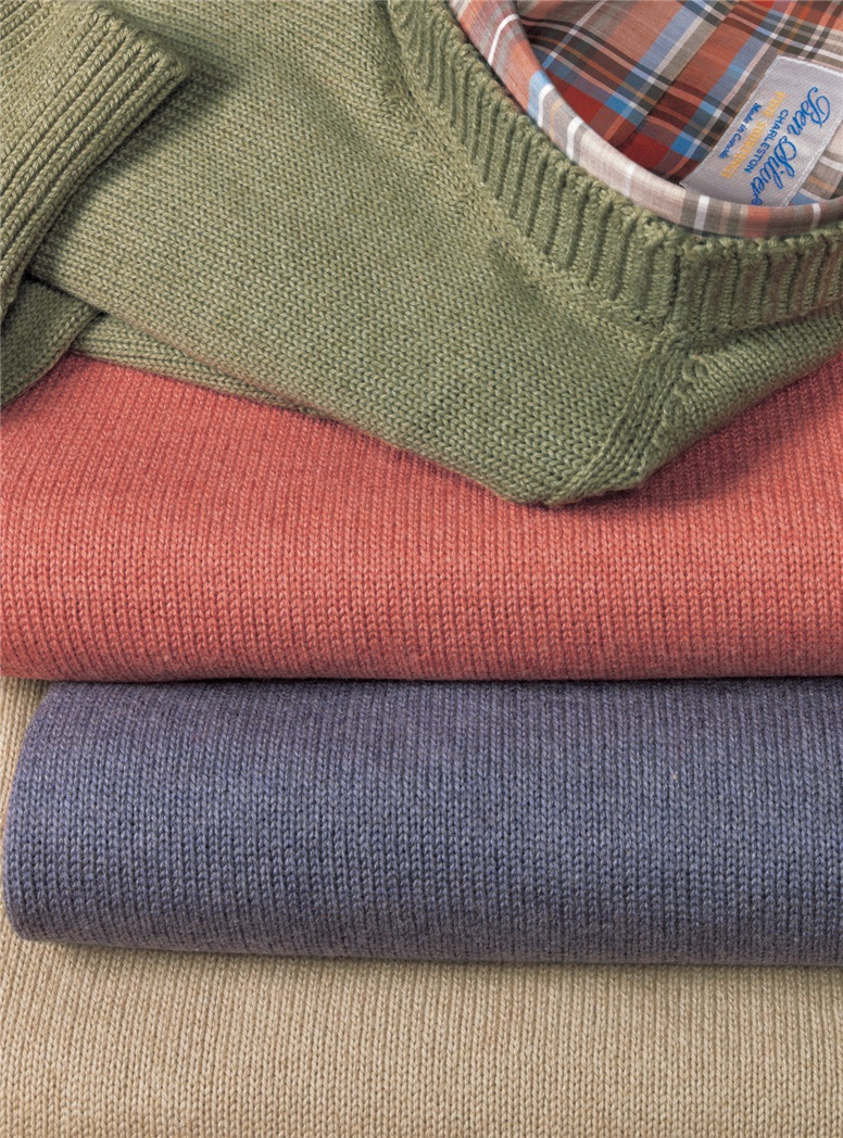 Cotton, Cashmere and Silk Crewneck Sweaters