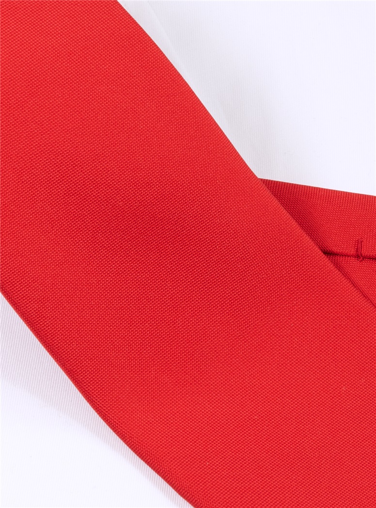 Silk Solid Tie in Ruby Red