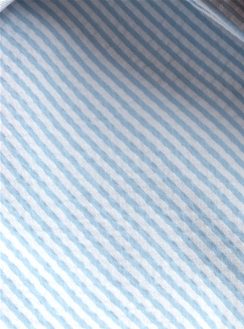 Powder Blue and Cream Seersucker Sport Coat