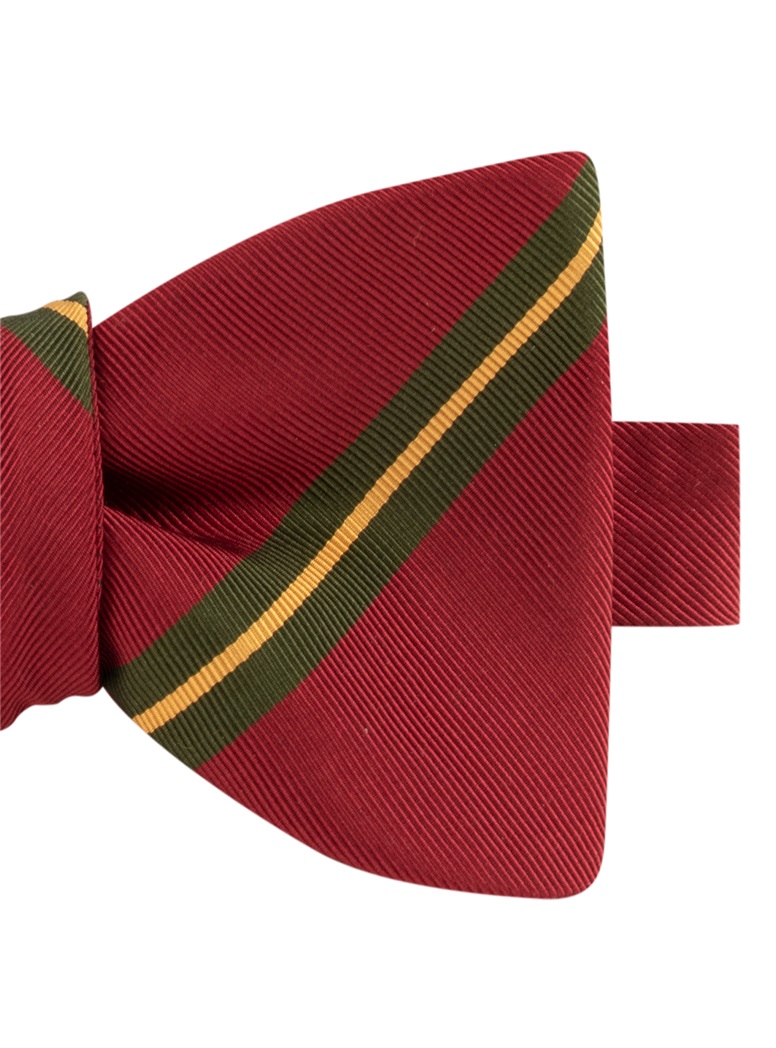 Mogador Striped Bow Tie in Cranberry