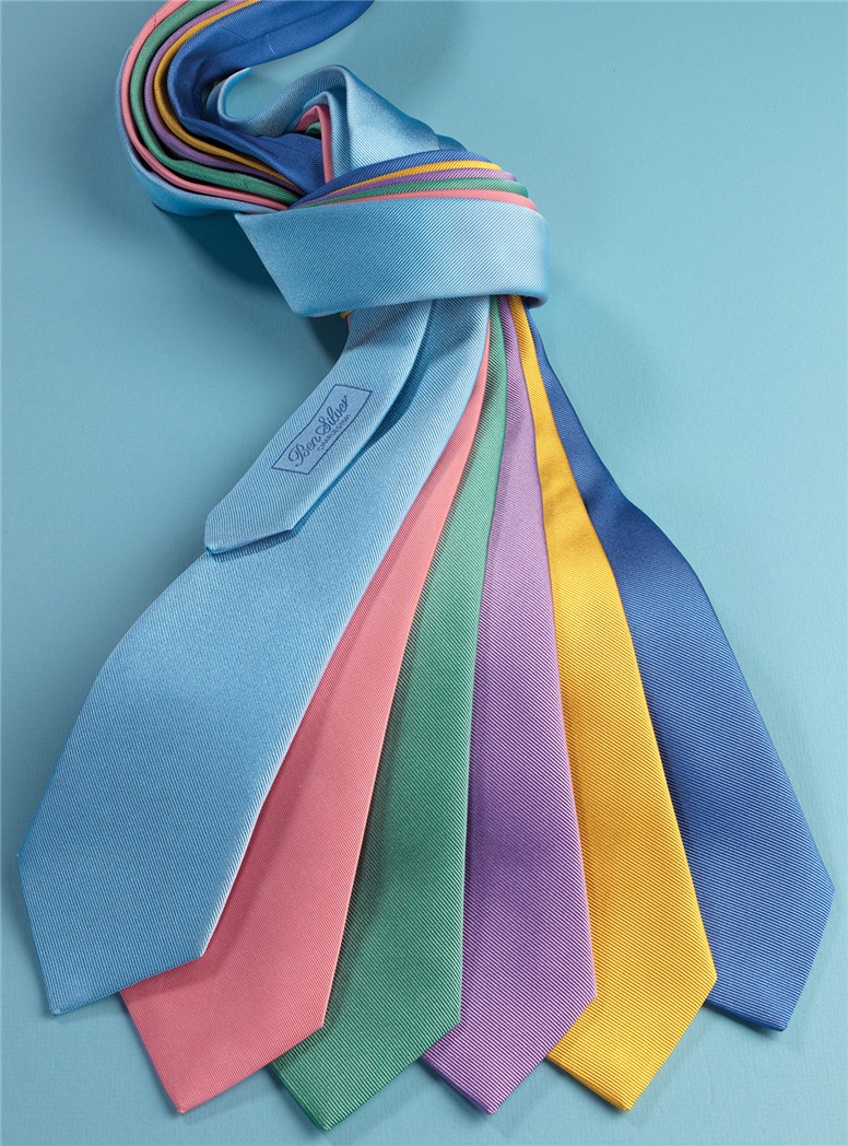 Silk Signature Solid Tie in Sun