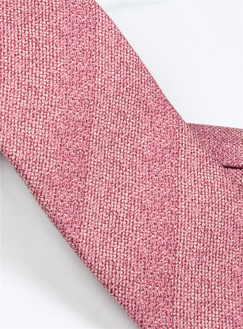 Silk Woven Tie in Rose