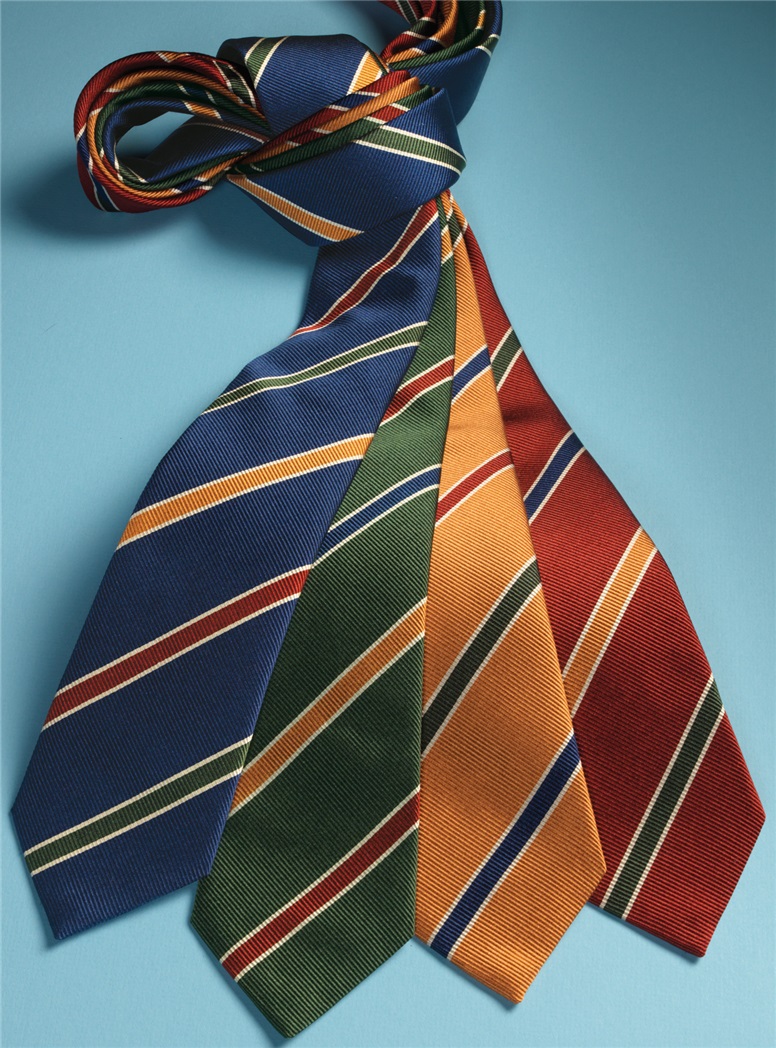 Mogador Striped Tie in Ruby