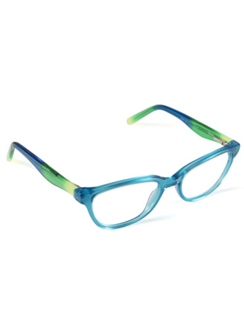 Rounded Rectangular Children's Frame in Teal and Lime