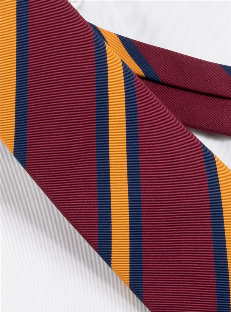 Mogador Striped Tie in Wine