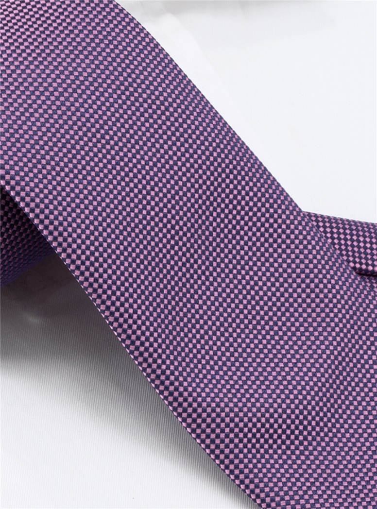 Silk Basketweave Tie in Lilac