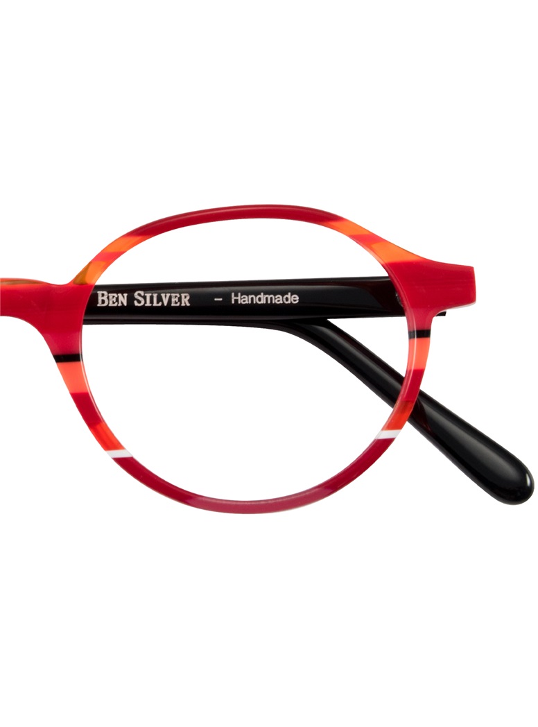 Multi-Colored Handmade Frame in Fire Red and Peach