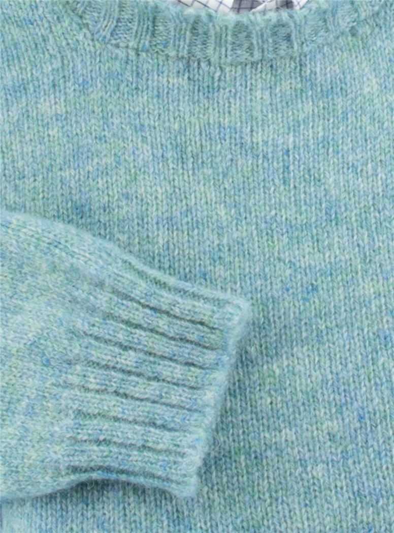Shetland Crewneck Sweater in Surf