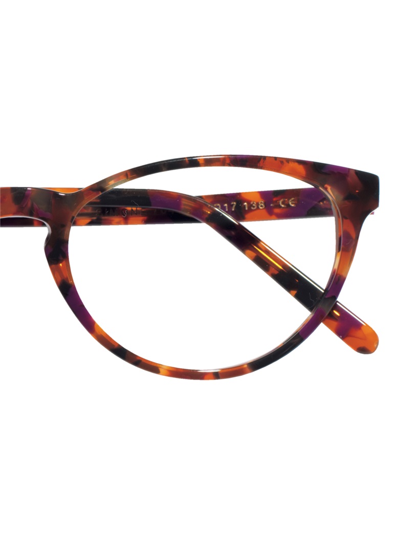 Oval Butterfly Frame in Purple Tortoise