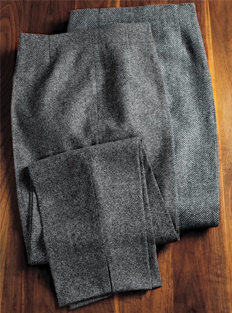 Ladies Wool Herringbone Pants