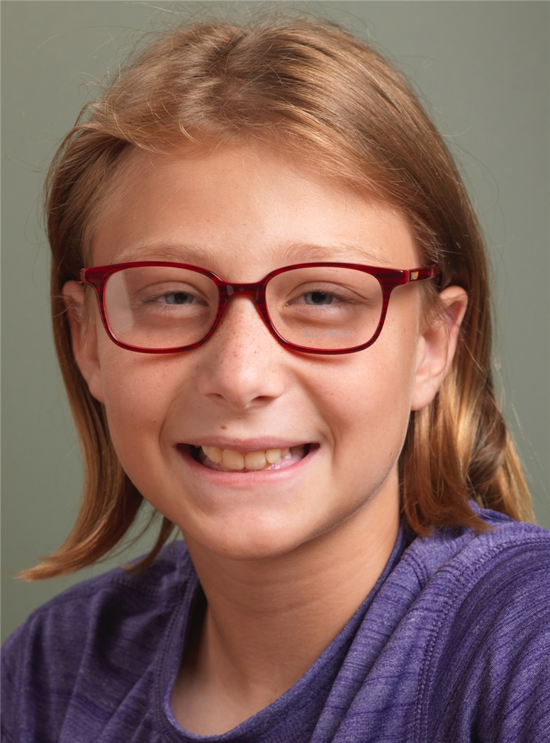 Semi-Square Children's Frame in Red Stripe