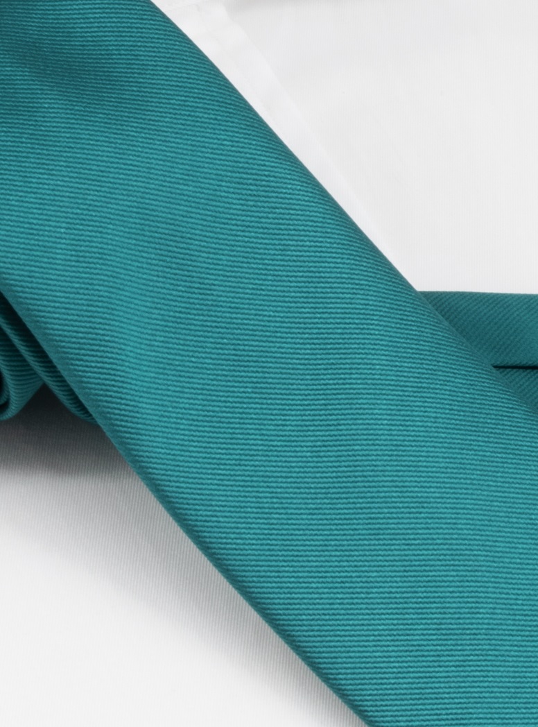 Silk Signature Solid Tie in Teal