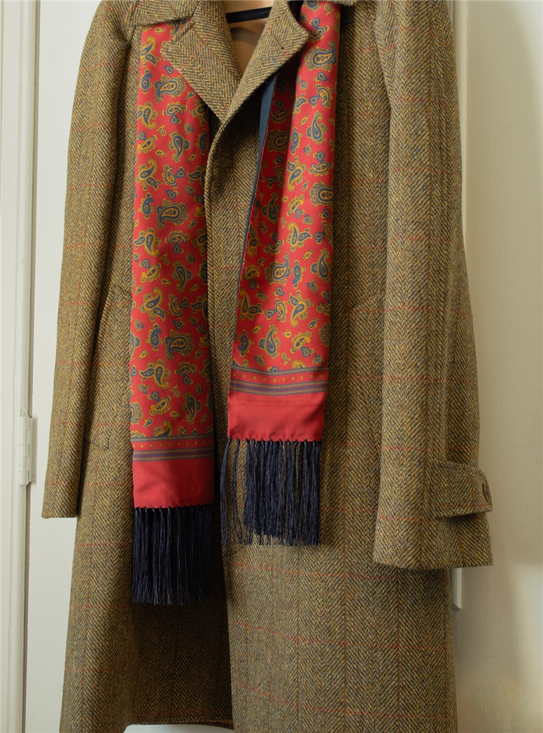 Tweed Herringbone Overcoat