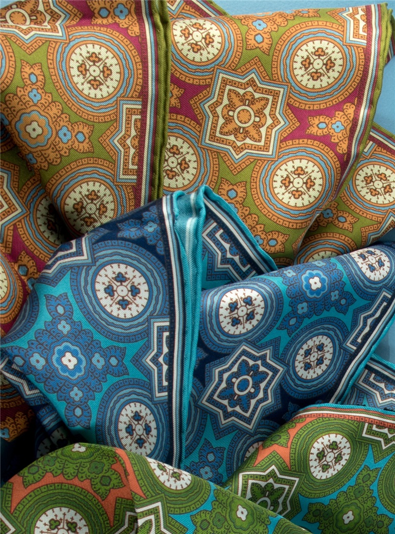 Silk Medallion Pocket Squares
