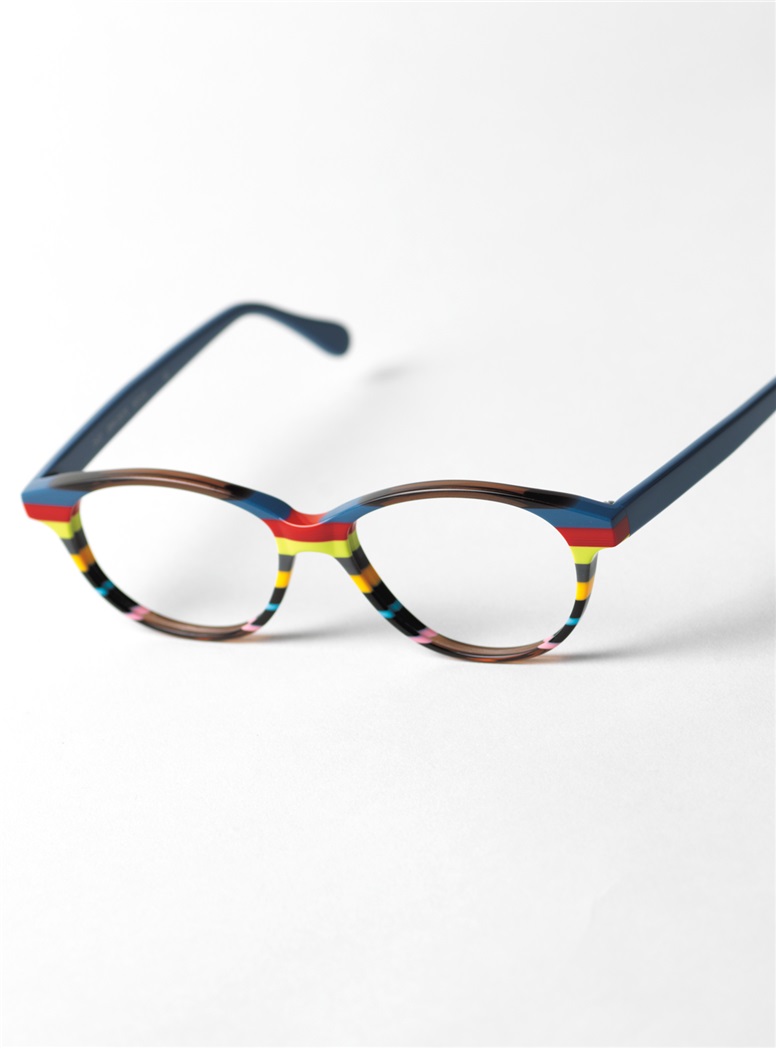 Multi-Colored Handmade Frame in Brown, Blue & Red