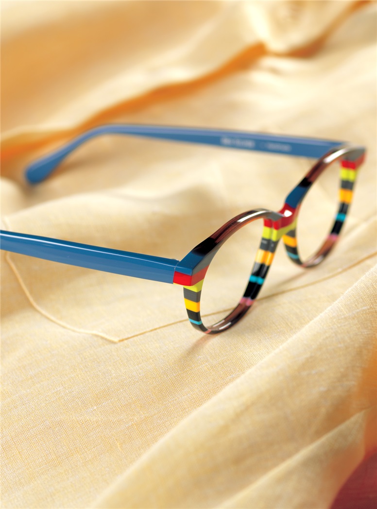 Multi-Colored Handmade Frame in Brown, Blue & Red