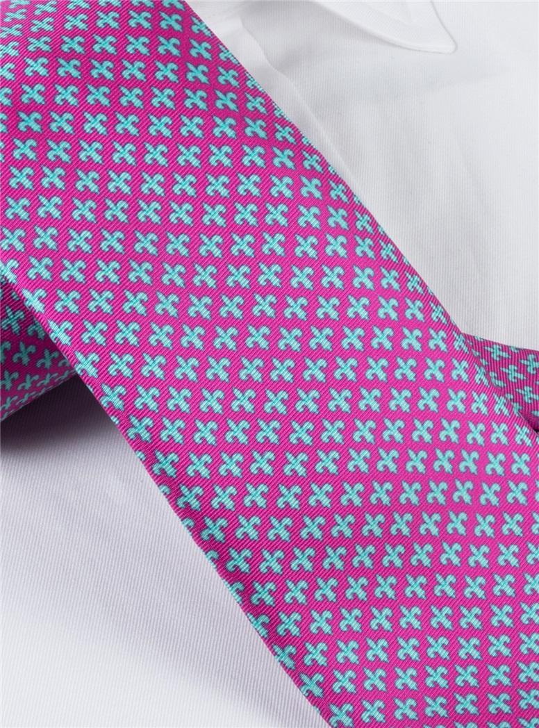 Fleur De Lis Tie in Magenta