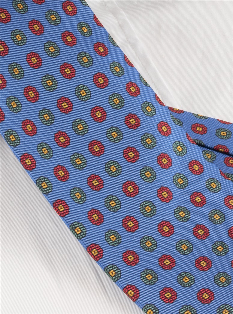 Silk Neat Printed Tie in Sky