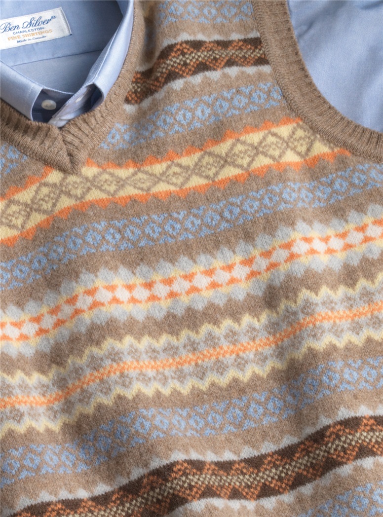 Lambswool Fair Isle Sweater Vest