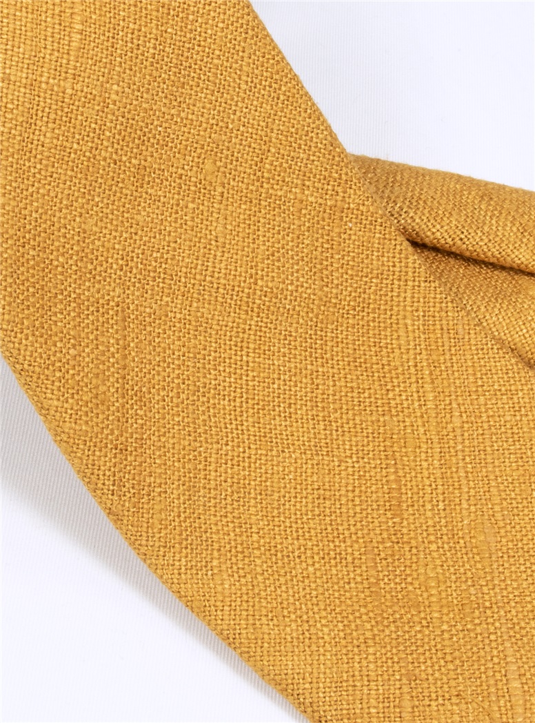 Silk Shantung Tie in Saffron