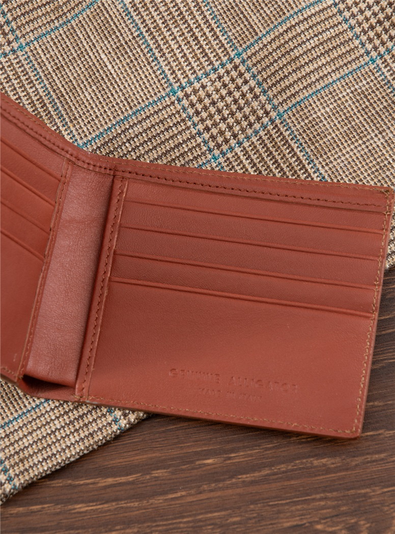 Alligator Wallet in Cognac
