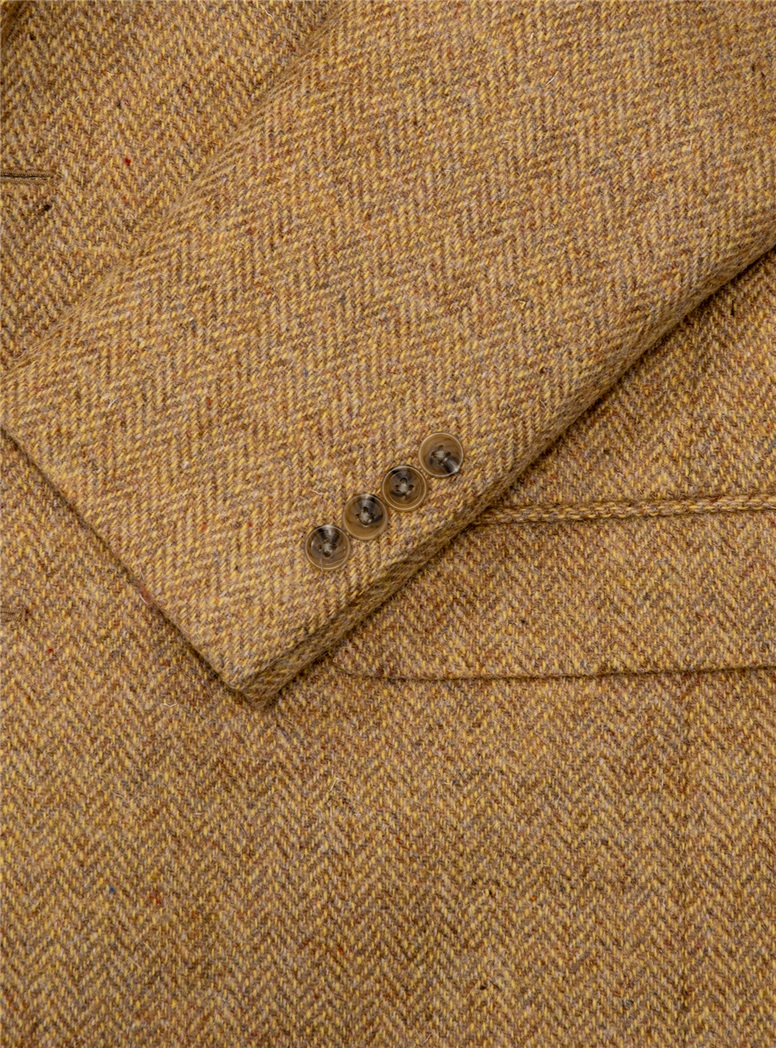 Golden Herringbone Harris Tweed Sport Coat