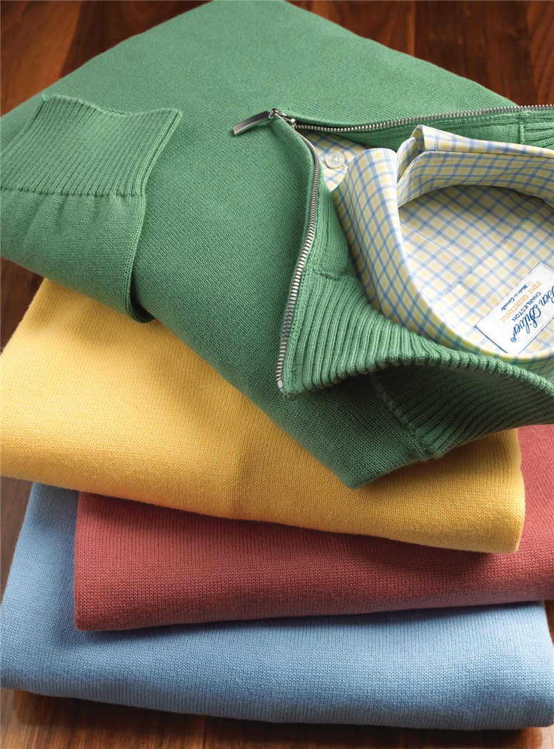 Cotton Quarter Zip Sweaters