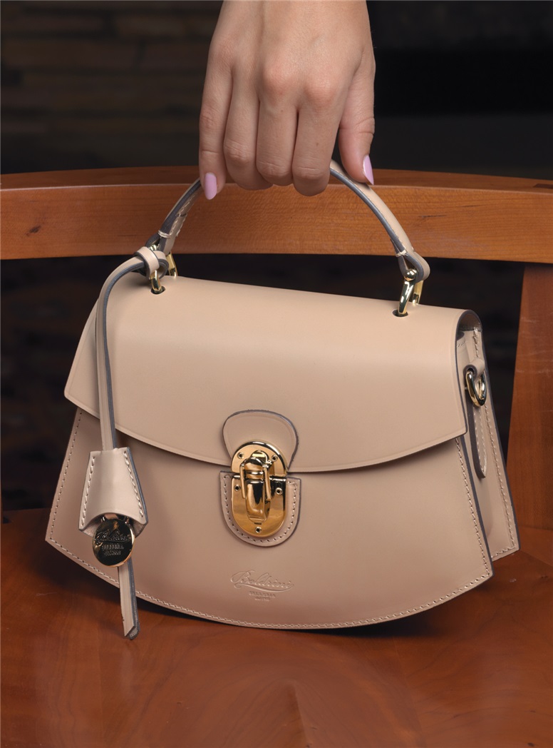 Ladies Top Handle Purse in Clay