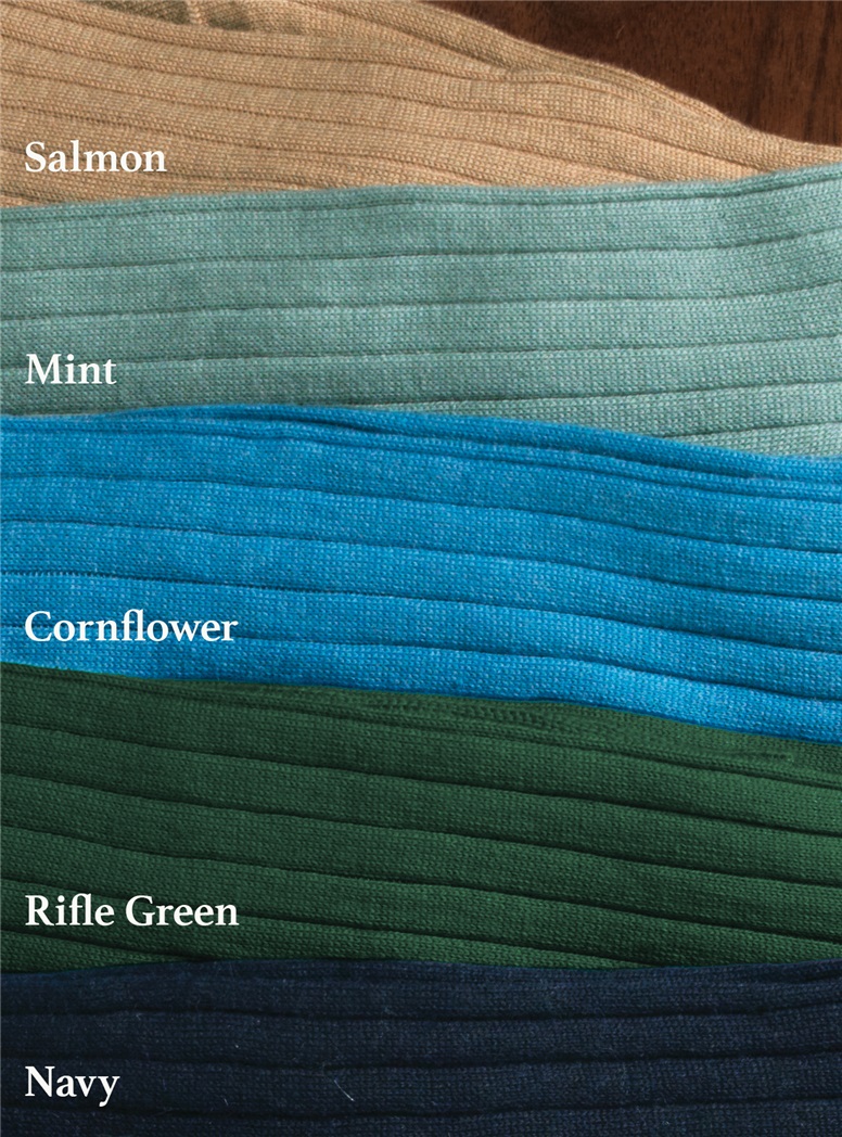 Cotton, Silk, and Cashmere "Bio Luxury" Dress Socks