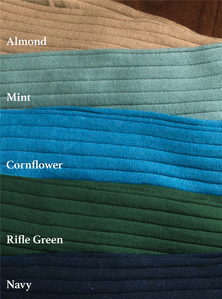 Cotton, Silk, and Cashmere "Bio Luxury" Dress Socks