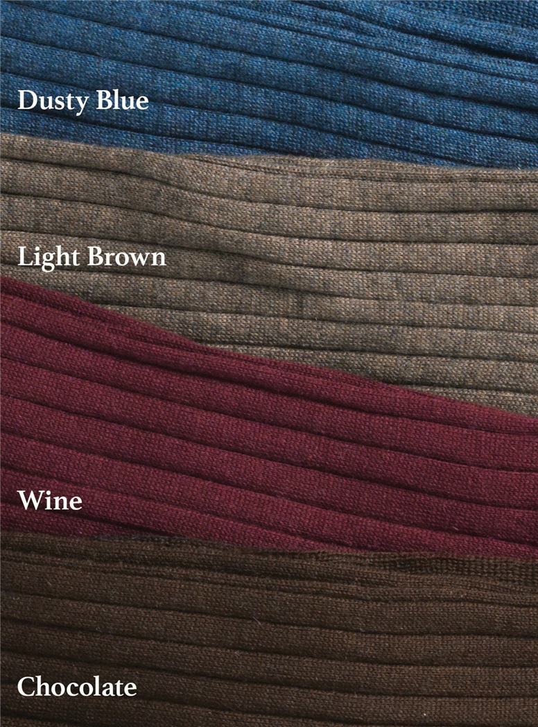Cotton, Silk, and Cashmere "Bio Luxury" Dress Socks