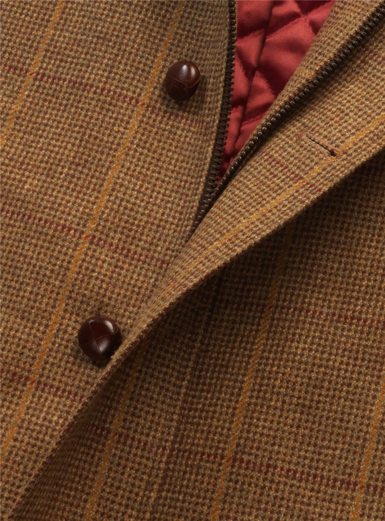 Wool Birdseye Vest in Nutmeg