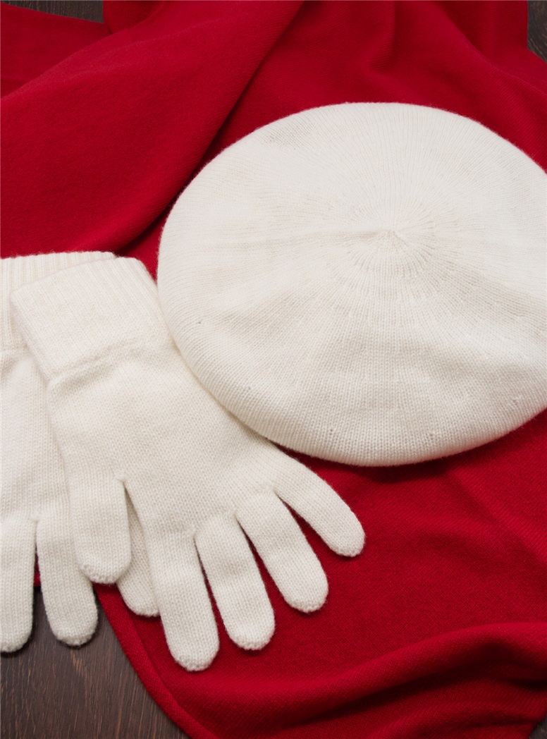 Ladies Cashmere Gloves in White