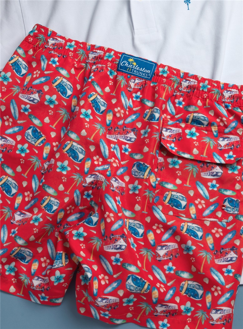 Surf Print Charleston Trunks