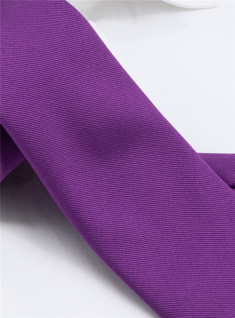 Silk Signature Solid Tie in Royal Purple