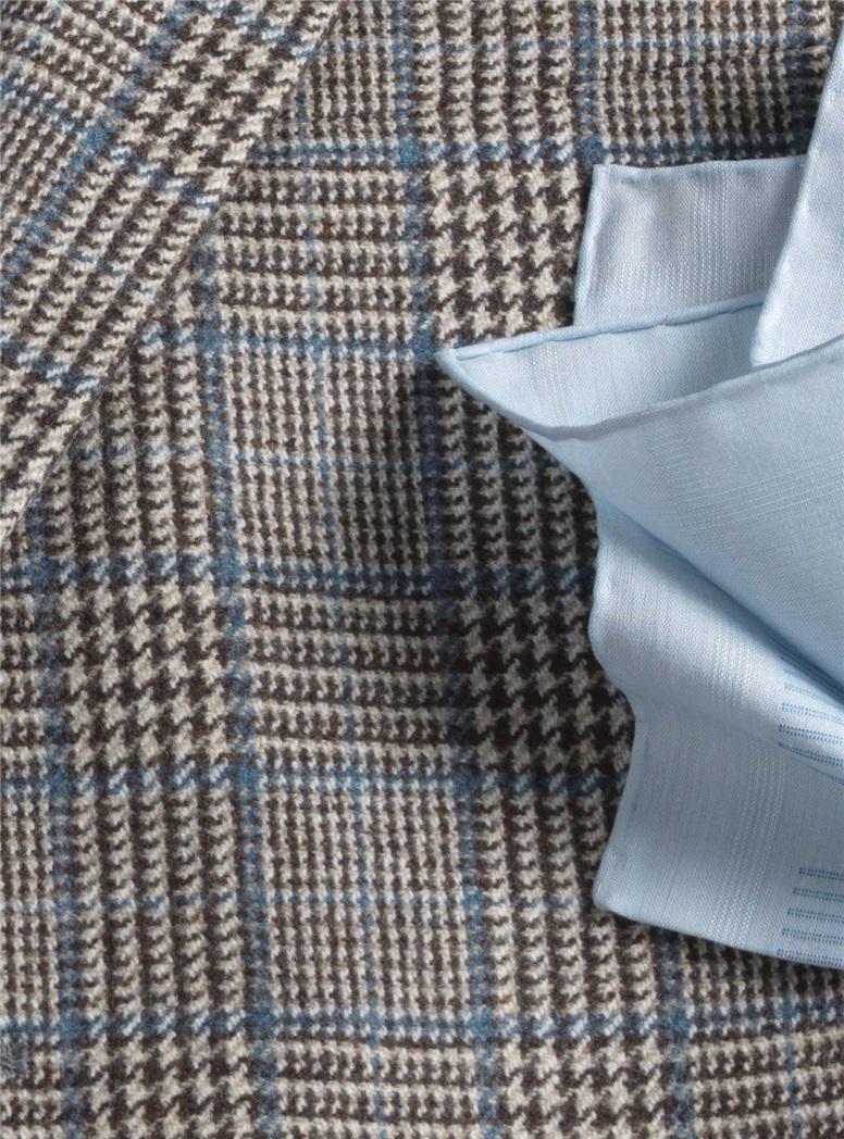 Grey and Cream Prince of Wales Plaid Sport Coat