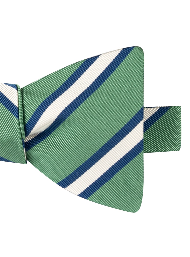 Mogador Striped Bow Tie in Grass